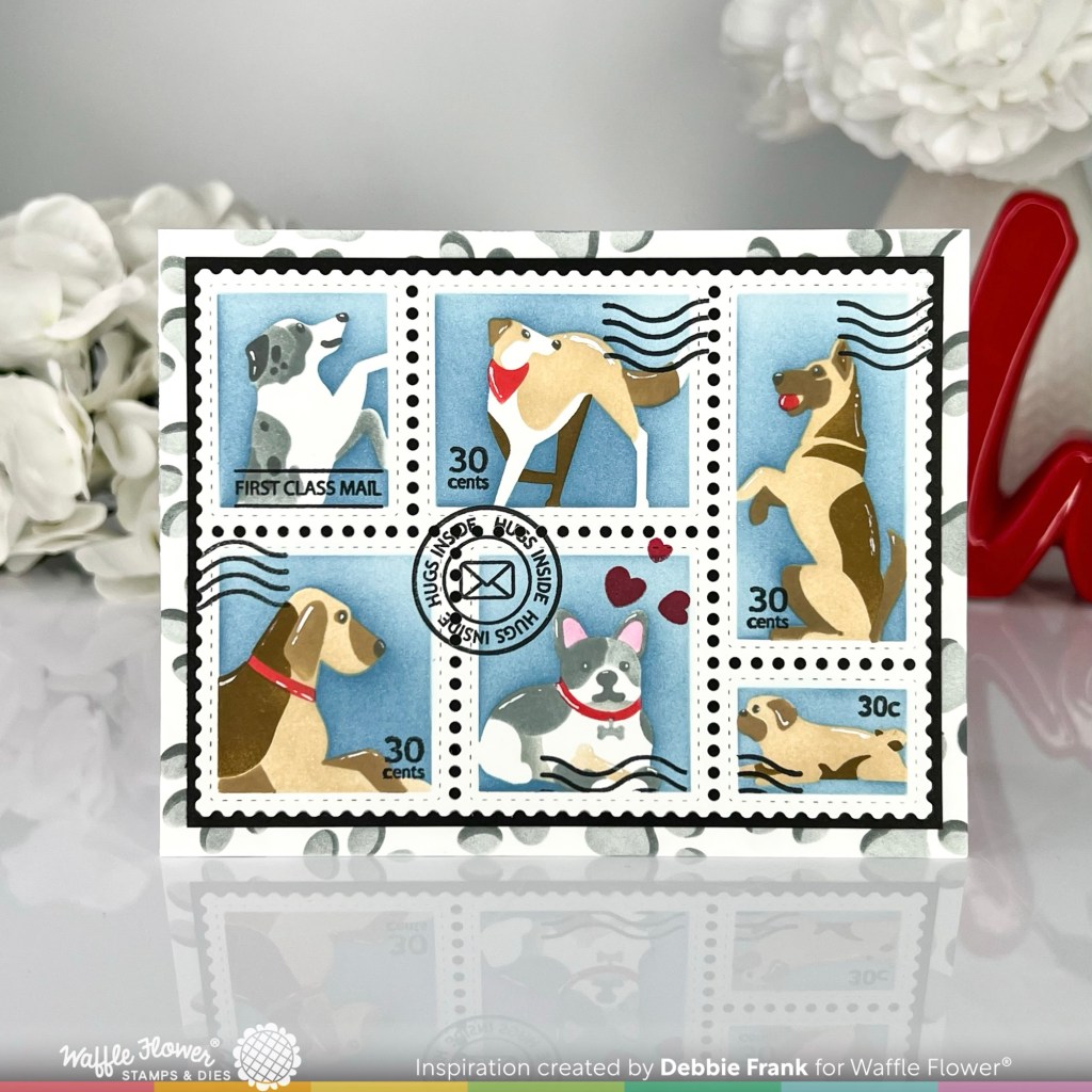 Postage Collage Woof&nbsp;Stencil